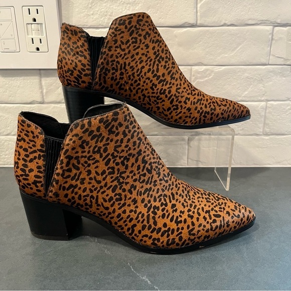 NWT sanctuary sz 9.5 Revel spotted calf hair leather ankle booties - Picture 3 of 16